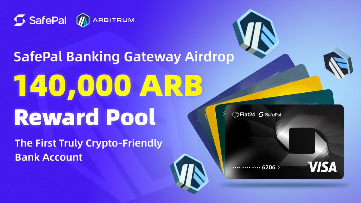 SafePal's tweet image. The @arbitrum LTIPP Airdrop for SafePal Banking Gateway is here!🚀

🚨Limited 7,000 slots (FCFS)
🎁140,000 $ARB reward pool
📱DL App to join:safepal.com/download
📅June 6th - August 29th 8AM UTC
📚Info: blog.safepal.com/safepal-bankin…

#Arbitrum #SFP #Airdrop
