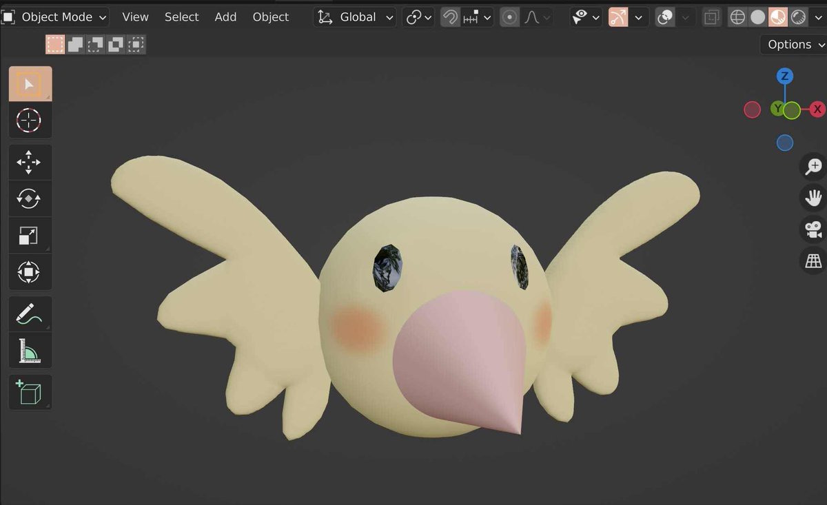 mrstrinity2's tweet photo. Remember when I said I was going to model these cute ones? Well, I'm starting with the bird first! I'm upgrading the #paint3d version I made 3 years ago! What do you think?

#blender3d #b3d #3dcg #bird #blender #3d #3dmodeling #3dmodel #cute https://t.co/a3wstgcqYK