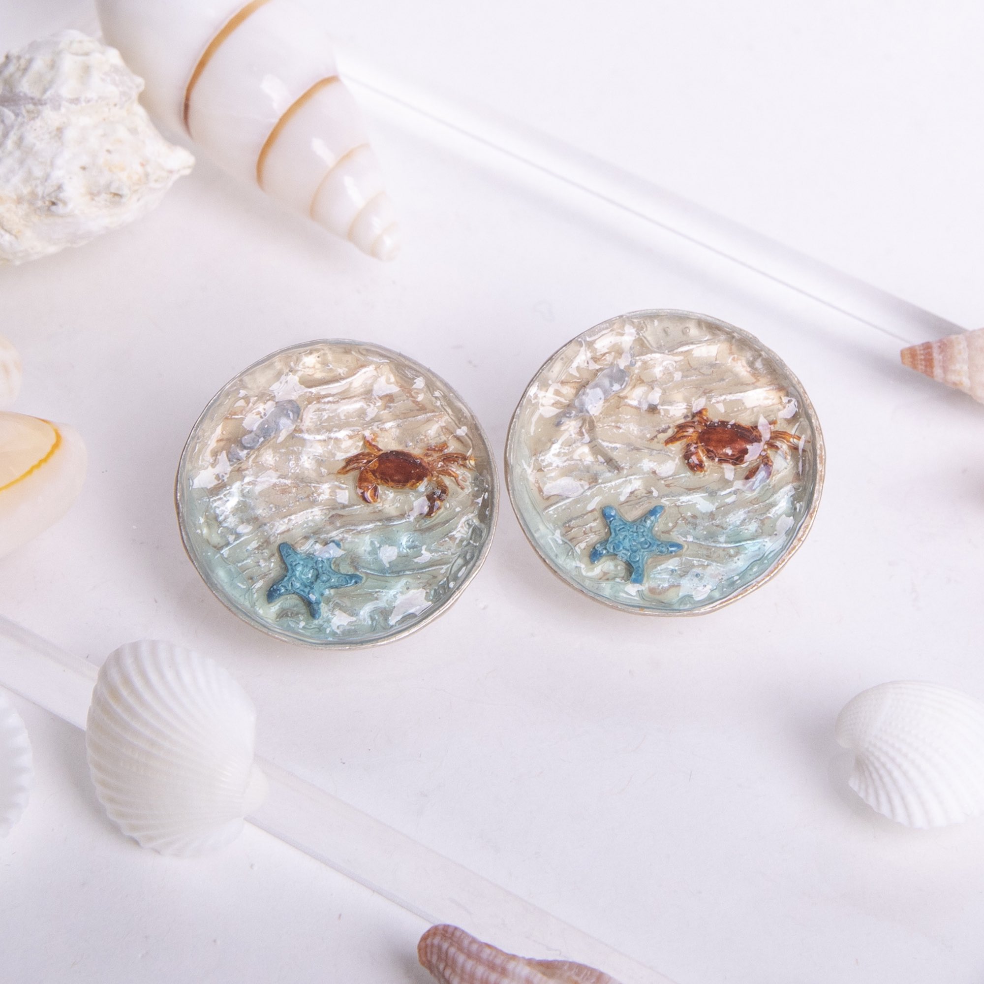 No.69-B　【値下げ】水面の波☆ピアス・イヤリング No.69-A 水面の波☆ピアス・イヤリング