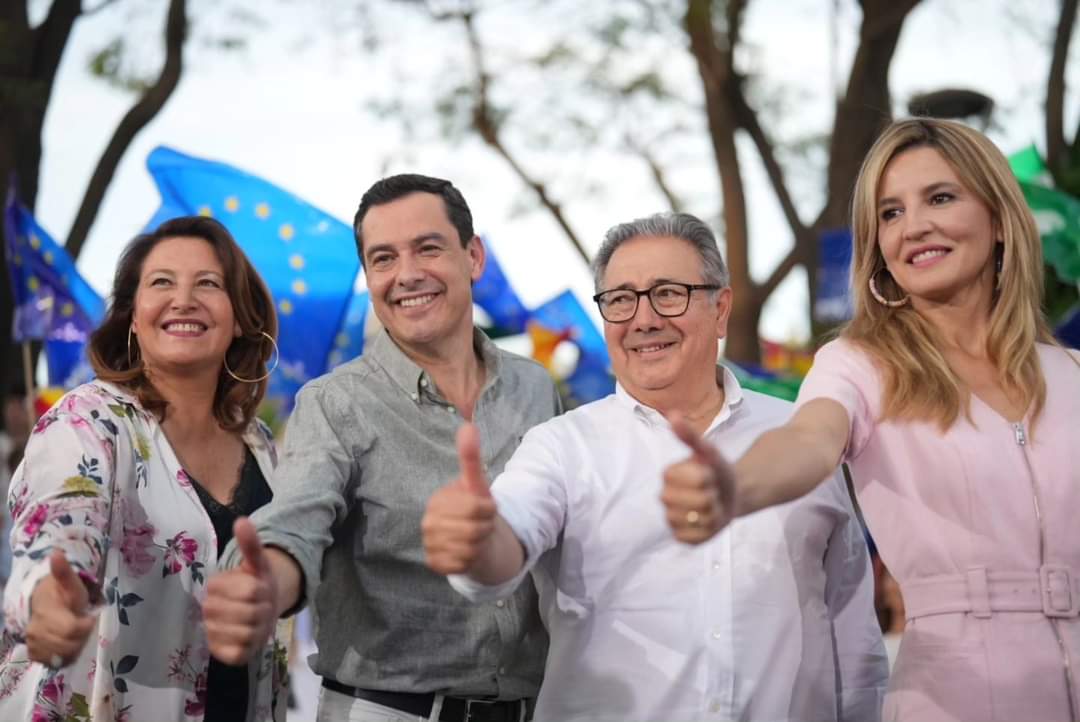 Ayer nuestros presidentes <a href="/NunezFeijoo/">Alberto Núñez Feijóo</a>, <a href="/JuanMa_Moreno/">Juanma Moreno</a> y alcalde <a href="/jlsanzalcalde/">José Luis Sanz</a>, nos animaron a votar al único partido que lleva a Sevilla y a Andalucía en sus listas y programa, con financiación para el <a href="/_metrodesevilla/">Metro de Sevilla L1</a> e infraestructuras de agua.
#votaPP
#9J