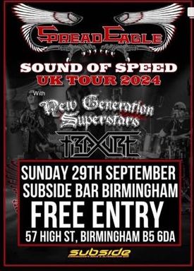 Spread Eagle (@spreadeaglenyc) on Twitter photo SPREAD EAGLE live in the birthplace of metal. Birmingham England at <a href="/SubsideBar/">SubsideBar</a> with New Generation Superstars and Fraxure!
See Spread Eagle 100% Live Rock: spreadeagle.us/tour
<a href="/spreadeaglenyc/">Spread Eagle</a>, <a href="/RobDeLucaBass/">Rob De Luca</a>, @raywest6, <a href="/ernieball/">Ernie Ball</a>, <a href="/EVANSDrumheads/">EVANS Drumheads</a>, <a href="/PickWorld/">PickWorld</a>,<a href="/promarksticks/">ProMark Drumsticks</a> SPREAD EAGLE live in the birthplace of metal. Birmingham England at <a href="/SubsideBar/">SubsideBar</a> with New Generation Superstars and Fraxure!
See Spread Eagle 100% Live Rock: spreadeagle.us/tour
<a href="/spreadeaglenyc/">Spread Eagle</a>, <a href="/RobDeLucaBass/">Rob De Luca</a>, @raywest6, <a href="/ernieball/">Ernie Ball</a>, <a href="/EVANSDrumheads/">EVANS Drumheads</a>, <a href="/PickWorld/">PickWorld</a>,<a href="/promarksticks/">ProMark Drumsticks</a>