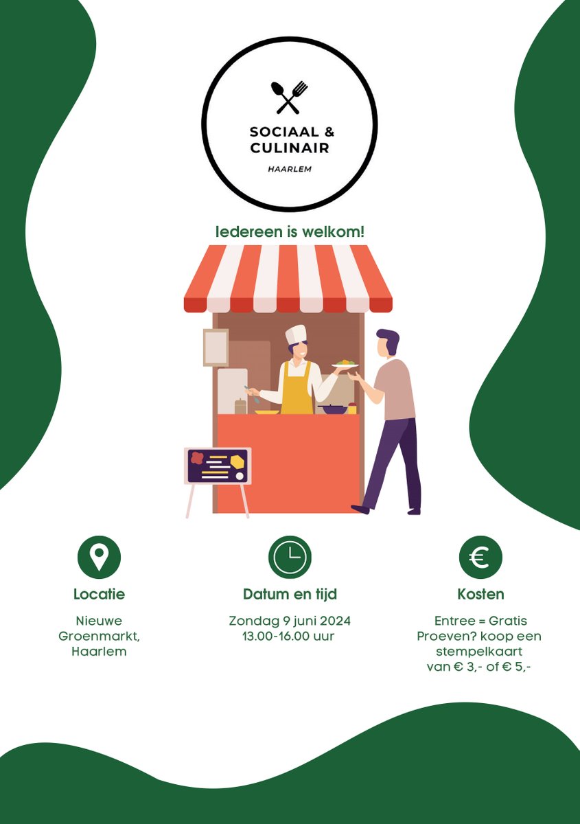 StAntoniusGem's tweet photo. Jij bent er ook bij toch? Sociaal Culinair, komende zondag, in Haarlem! https://t.co/5RdbdDHWBW