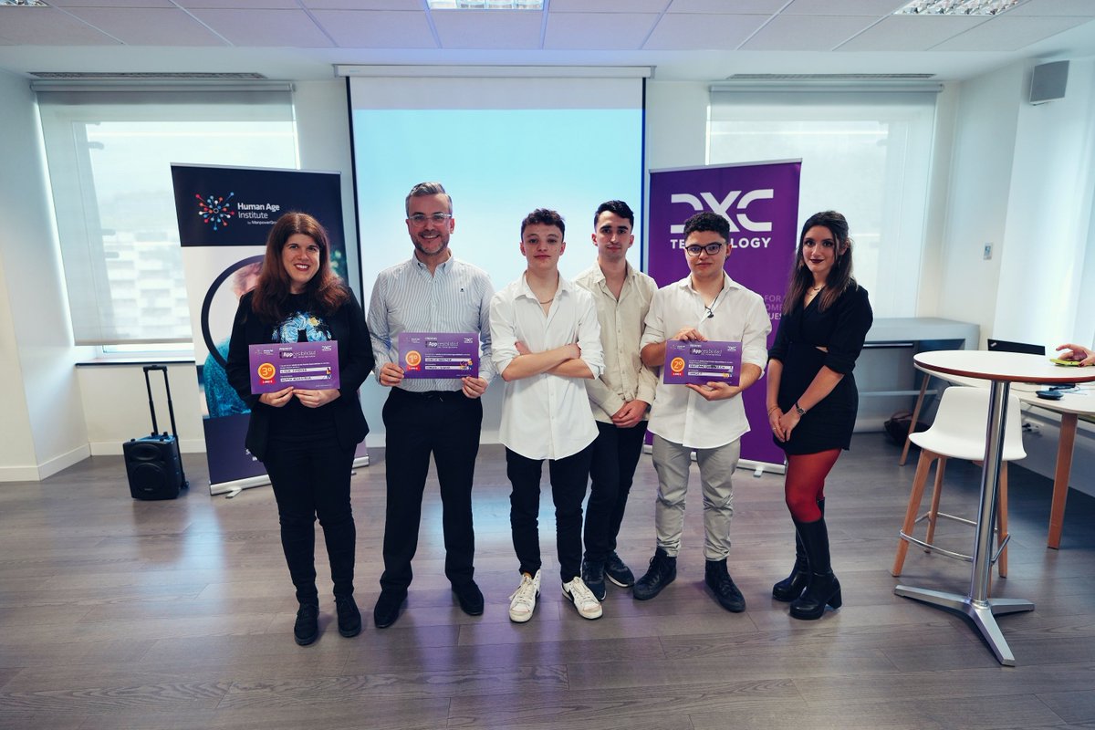 EIInfUVa's tweet photo. Un equipo integrado por estudiantes de @EIInfUVa @UVa_es obtiene el segundo lugar en los Premios Appcesibilidad convocados por DXC-Human Age Institute. Santiago Simón, Victoria Salinas, Ángel Simón y Pascual Ferrer desarrollaron «Harley» ... ver más en https://t.co/yYnjYwpuDc https://t.co/2ufKuB9F9R