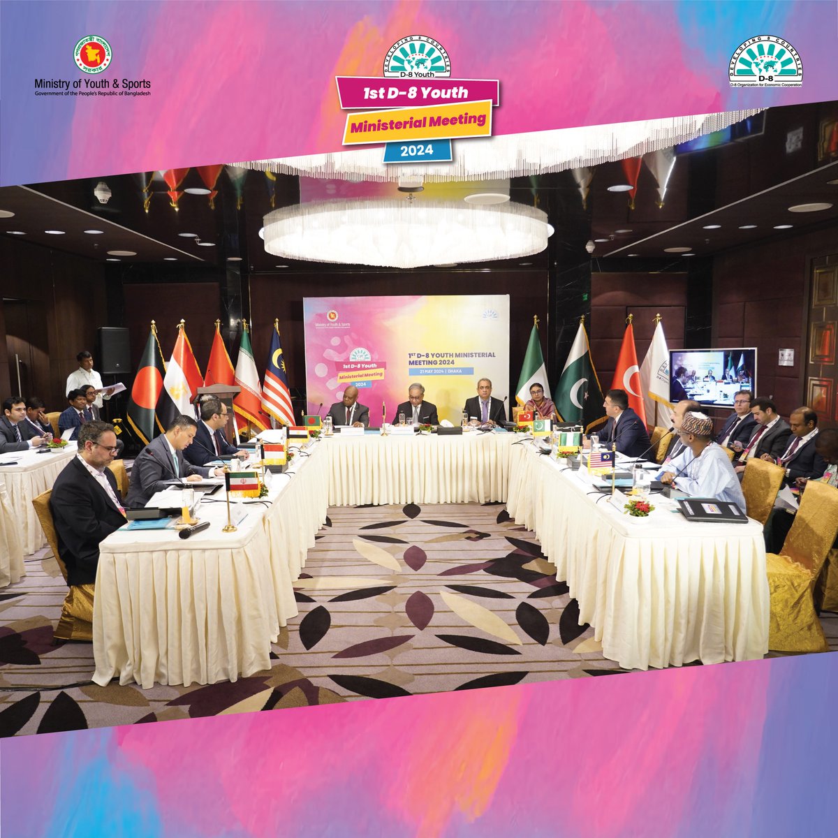 YouthPHBD's tweet photo. The Ministry of Youth and Sports, Bangladesh, has successfully hosted the 1st D-8 Youth Ministerial Meeting and Senior Officials’ Meeting on 20-21 May 2024 in Dhaka.
Here are some glimpses of the occasion.
#D8Youth #YouthPowerhouse #MoYS https://t.co/E6aoq0kGaa