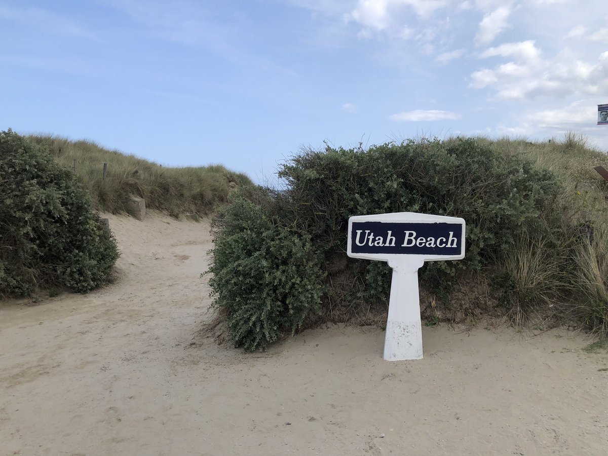 Utah Beach (pic taken on a visit last year). Remembering those who were there in very different circumstances 80 years ago.