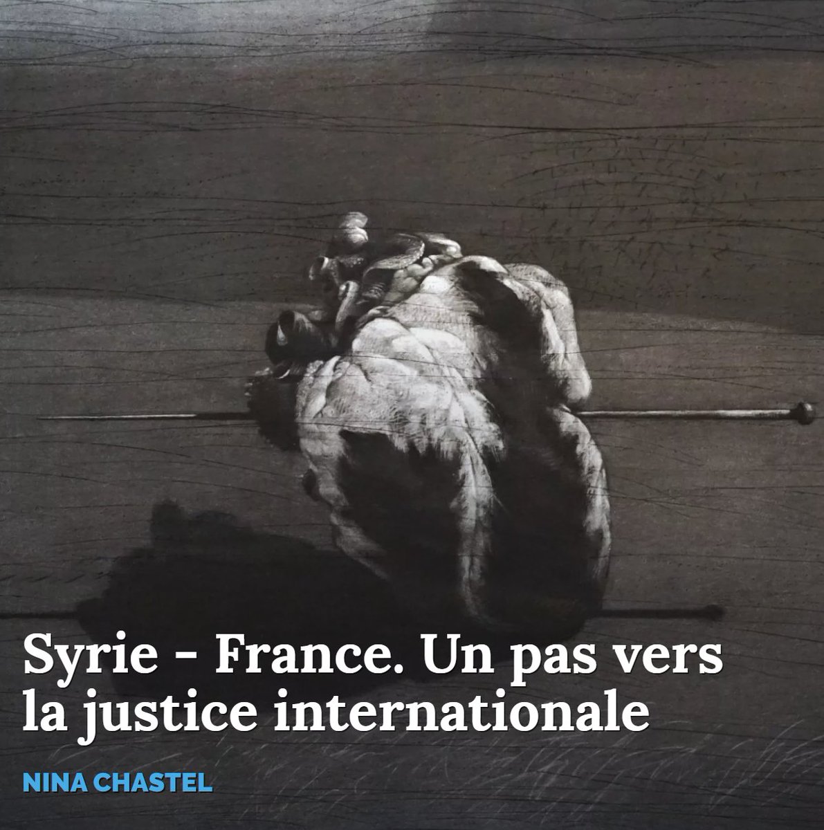 SarraGrira's tweet photo. Plongée dans l’enfer des geôles syriennes, lors du premier procès sur le territoire français de trois hauts responsables syriens à #Paris Un procès contre l’impunité, récit à lire sur @OrientXXI  
@ziadmajed @gwenlenoir56 @PierrePrier 
https://t.co/R0dvj16N04 https://t.co/ehvZ7GgRJC