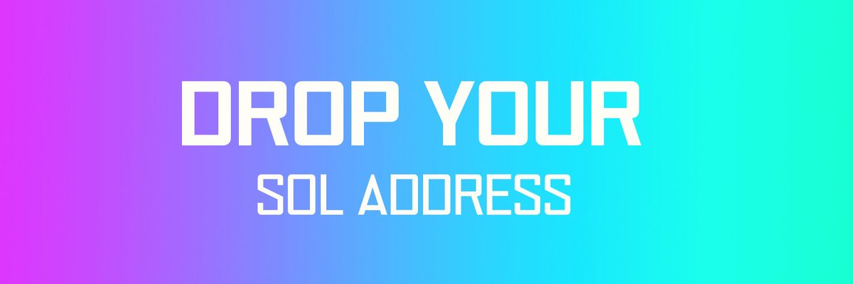 Drop your $SOL address ⬇️

RT &amp; Turn on notifications 🔔

Check your wallets in 24 hours ⌛️