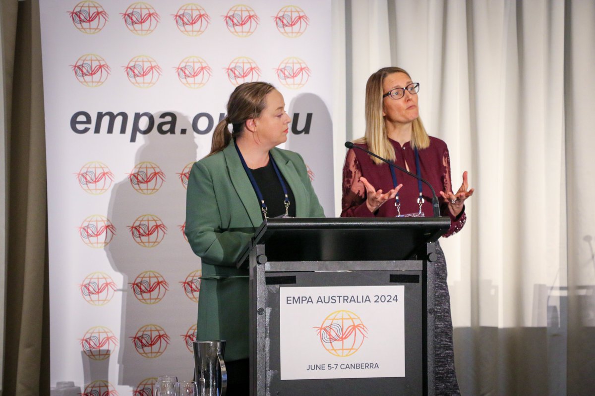 HazardsResearch's tweet photo. Our researchers in action at the @EMPA_Conference in Canberra! 
 
Neil Munro @CFA_Updates shared a child-centred approach to disaster risk reduction, Dr @ericakul @RMIT &amp; @DrPaulaDootson @QUT shared findings from their research into how people understand bushfire prediction maps https://t.co/ioIZilOS0Y