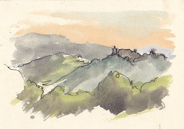 Sketch of the Day: Hum, #Istria, #Croatia, 1999