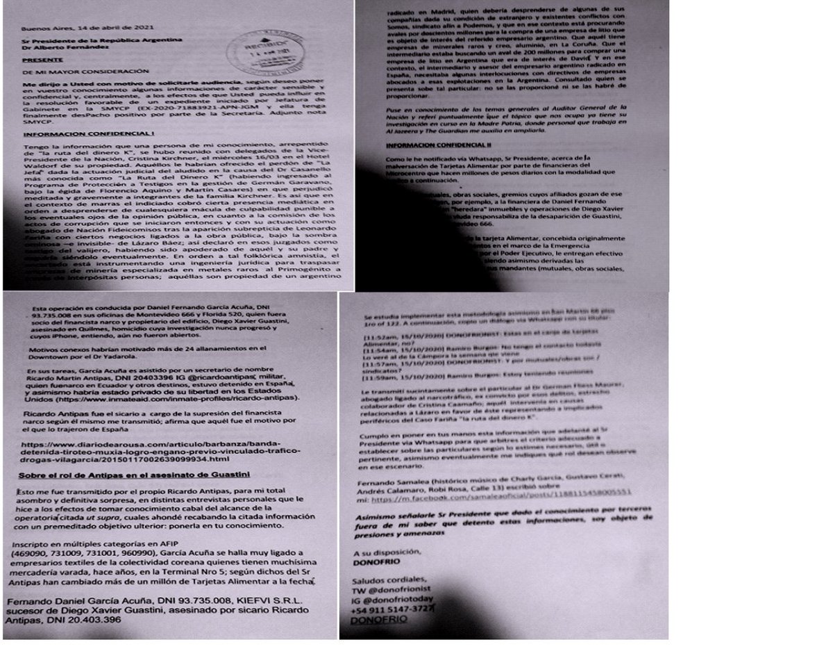 HegelAngel's tweet photo. Aun estabamos encerrados pero Cristina preparaba su ingreso al negocio del litio y La Campora pasaba la Tarjeta Alimentar por el discrecional posnet de la impunidad entre màs explosiones silentes aportadas al inicio de 2021 al Presidente * @JMilei @VickyVillarruel @PatoBullrich https://t.co/RJVoHXRHqx