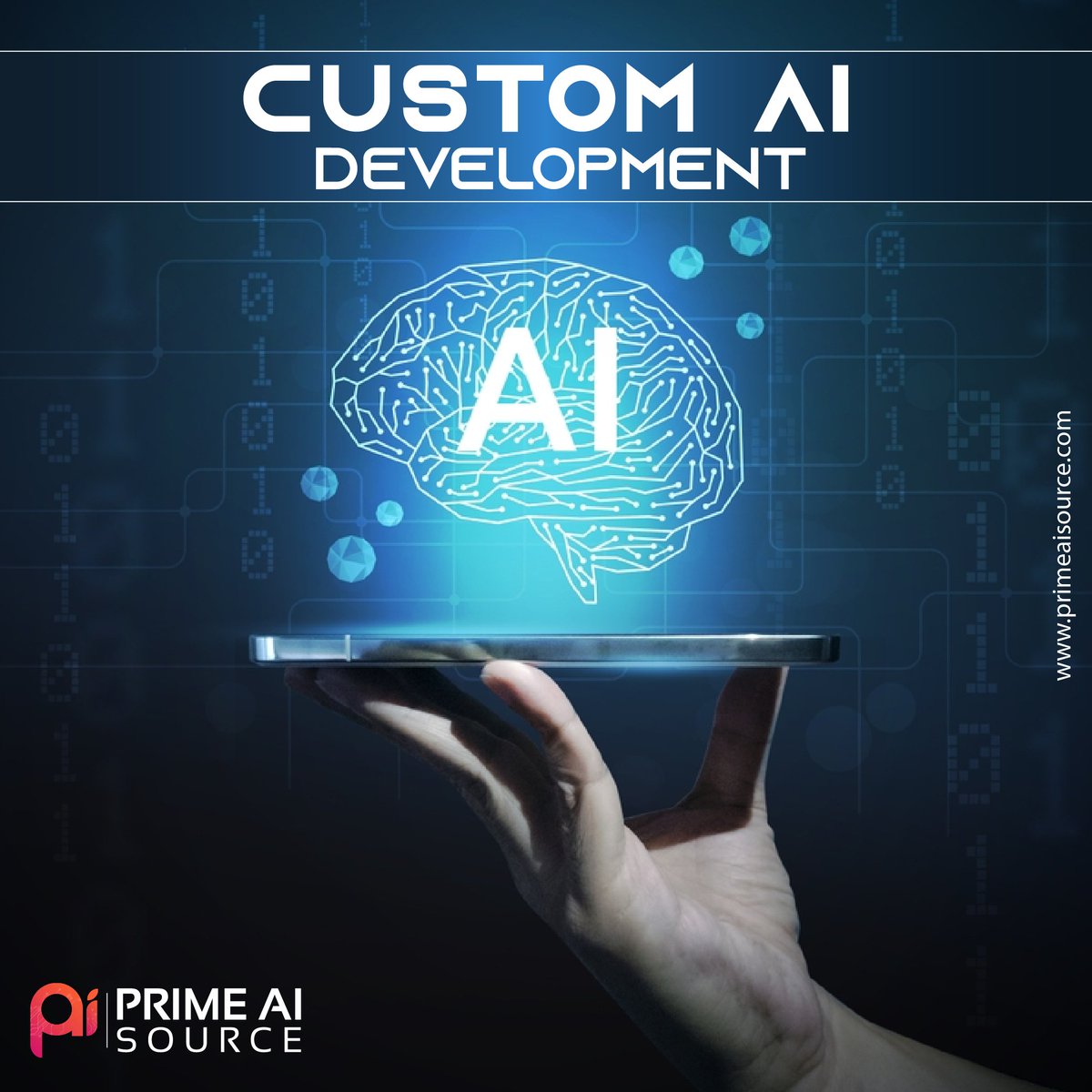 PrimeAISource's tweet image. Empower your business with the latest in artificial intelligence technology. Our team of experts will work with you to create custom AI solutions tailored to your unique needs. 💻
.
.
#customaidevelopment #primeaisource #ArtificialIntelligence