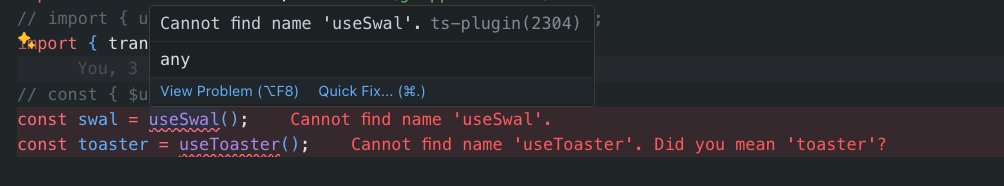 KhaledOghli's tweet image. 🚨 Need help with a TS issue in Nuxt 3! 🚨

Error: Cannot find name &apos;useSwal&apos; ts-plugin(2304)

Manual import fixes it:
import { useSwal } from &apos;../../../composables/useSwal&apos;;
But auto-import fails, though it works in the browser. 🤔

Any ideas? 

#Nuxt #Nuxt3 #TypeScript #vue