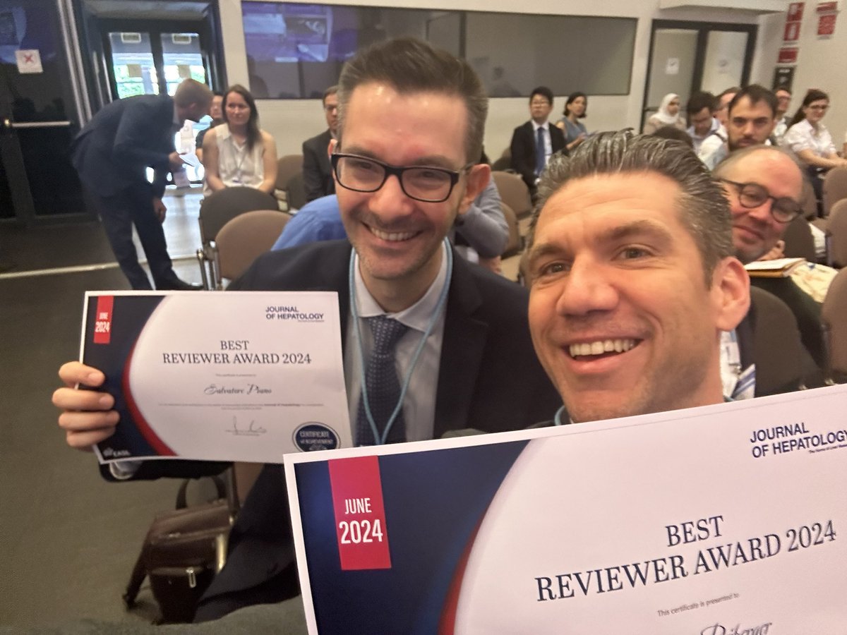 Thomas Reiberger (@reibergerthomas) on Twitter photo Thank you <a href="/EASLnews/">EASLnews</a> and <a href="/JHepatology/">Journal of Hepatology</a> for Best Reviewer Awards
<a href="/salvatore_piano/">Salvatore Piano</a> and <a href="/MPraktiknjo/">Michael Praktiknjo</a> (not on the picture) and myself (<a href="/ReibergerThomas/">Thomas Reiberger</a>) are grateful for the opportunity to evaluate articles for our Top Journal! Thank you <a href="/EASLnews/">EASLnews</a> and <a href="/JHepatology/">Journal of Hepatology</a> for Best Reviewer Awards
<a href="/salvatore_piano/">Salvatore Piano</a> and <a href="/MPraktiknjo/">Michael Praktiknjo</a> (not on the picture) and myself (<a href="/ReibergerThomas/">Thomas Reiberger</a>) are grateful for the opportunity to evaluate articles for our Top Journal!