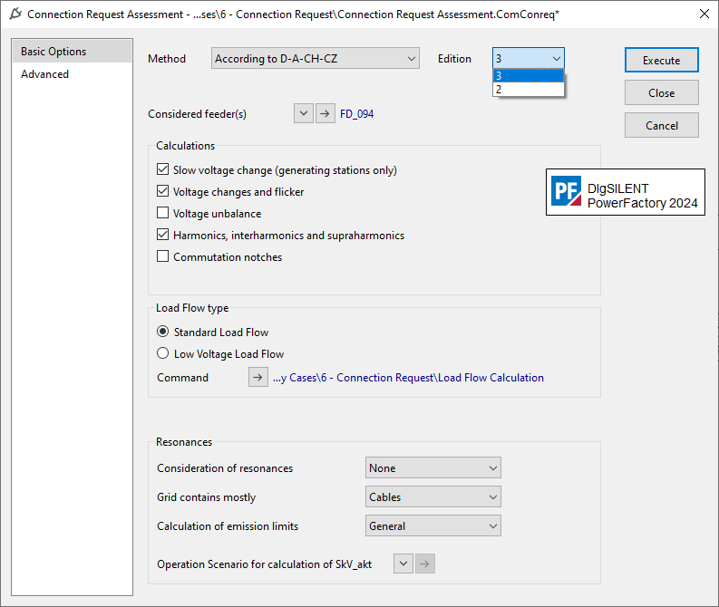 HV Connection Request Assessment according to D-A-CH-CZ Edition 3 is now available, in PowerFactory 2024.

#DIgSILENT #PowerFactory #Featureoftheweek #PF2024 #newfeature #analysissoftware #powersystems #powersystemsolutions #softwareengineering