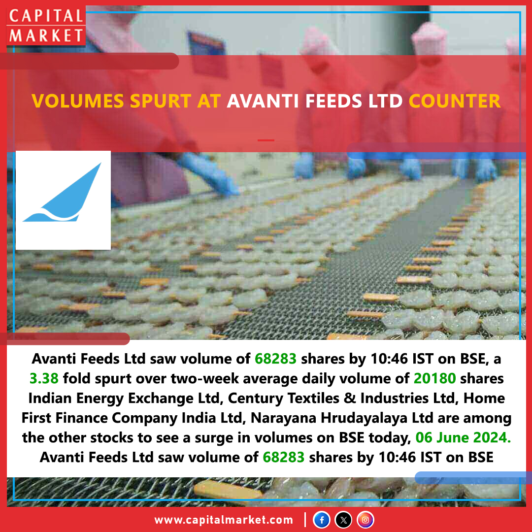 CapitalMarket17's tweet photo. Avanti Feeds Ltd : Volume Spikes Signal Big Moves Ahead! 📈🚀 

https://t.co/XQMKZTA3CX

#StockMarket #Nifty50 #Sensex #MarketOpen #StockTrading  #stockalert #stockmarket #StockMarketindia #stockmarketcrash #sharemarket #ElectionsResults #Nifty #StockHigh https://t.co/tQR2PwRoMZ