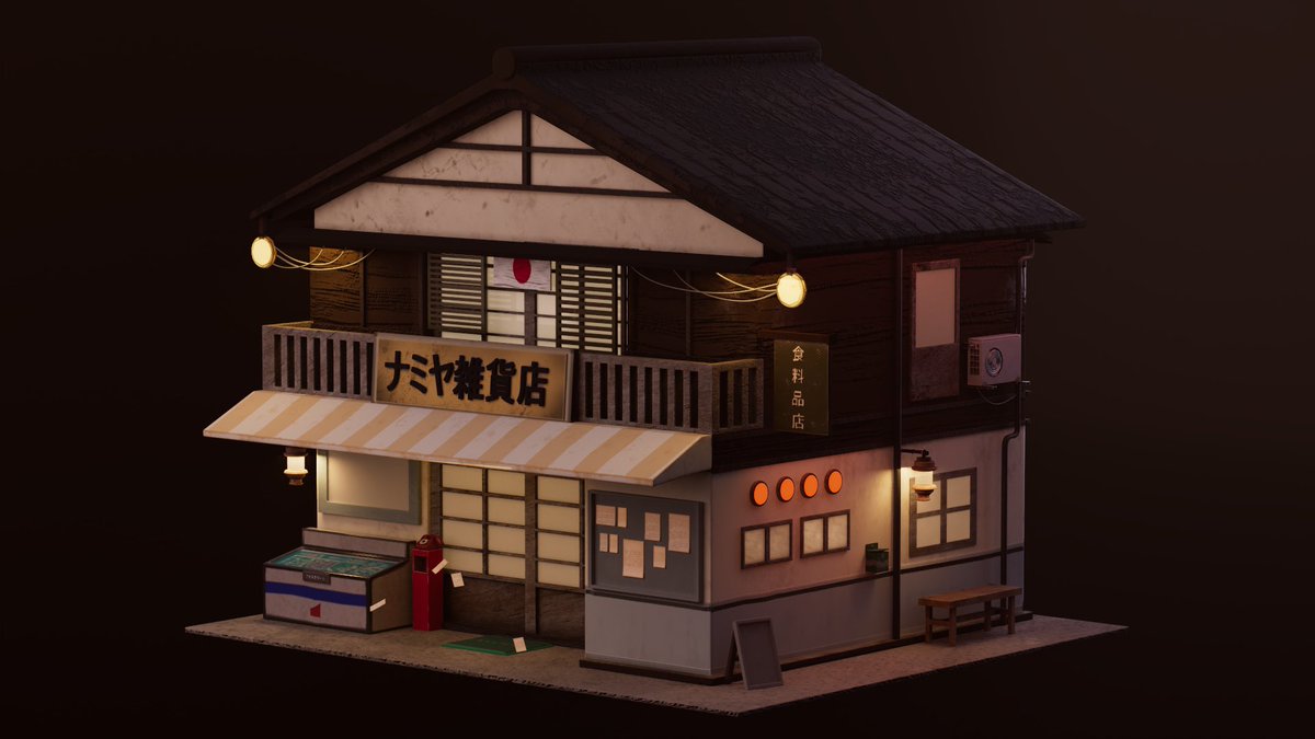 ssseir_'s tweet photo. inspired by the book 
'The miracles of the Namiya general store' 🏡

#hardsurface #3Dmodeling 
#maya #substance #arnold https://t.co/Qfe8R4CaT8