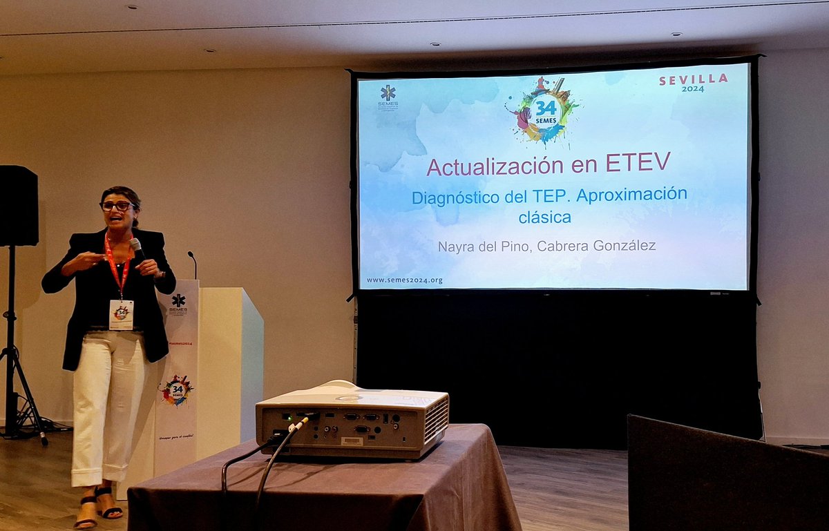 mabel_blasco's tweet image. Track Actualización ETEV.
Mesa 3: Diagnóstico de la TEP: dos aproximaciones.
El diagnóstico clásico, D-Dimero, Angio-TAC.., frente al método "moderno", la Ecografia multiórgano.
Y geniales ponencias por parte de miembros del GpT @ETVSEMES 
#NayraCabrera
#ÁngelSanchez 
@SEMES_