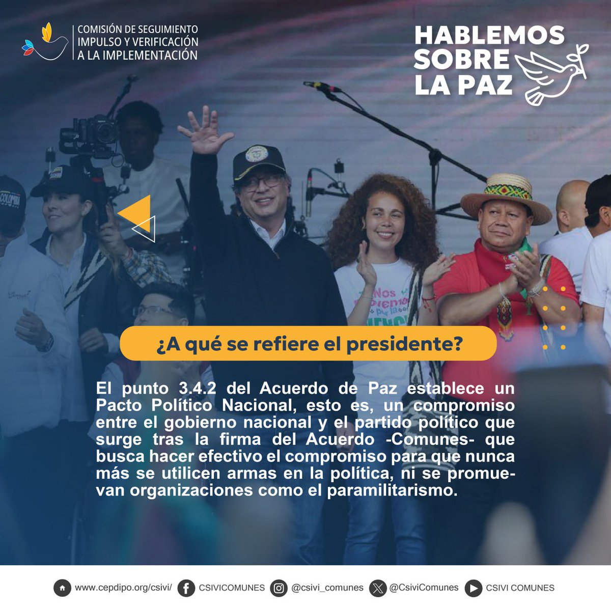 CsiviComunes's tweet photo. 🟢 #CSIVIenCoyuntura
A propósito de la discusión sobre el #PactoPolíticoNacional - #HablemosDePaz https://t.co/Orbc30spZJ