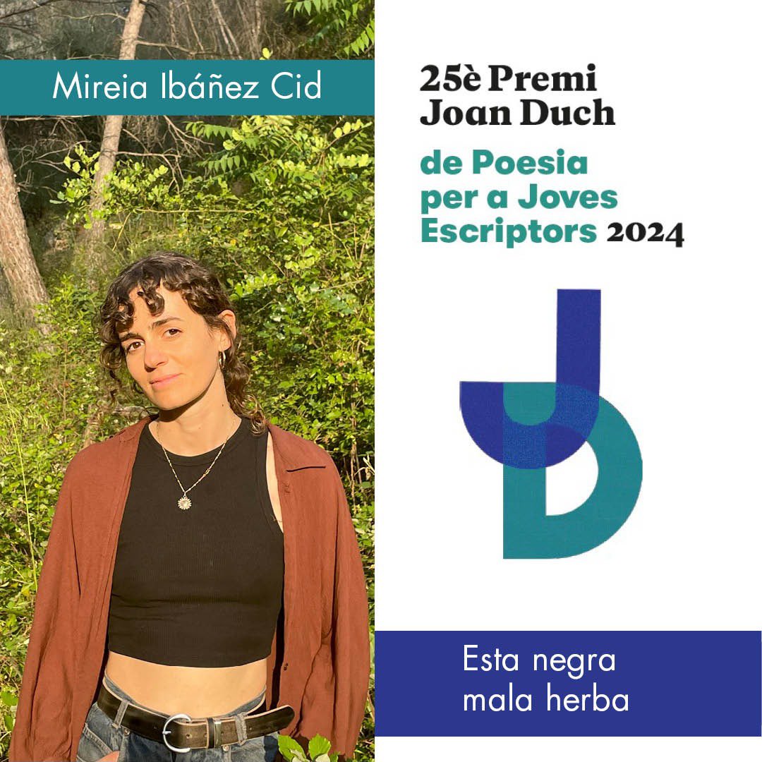 Aj_deJuneda's tweet photo. Mireia Ibáñez guanya el Premi Joan Duch de poesia per a joves escriptors i Gloria Bonet Batalla 
@GogaGongGong
  rep el Premi Carles Hac Mor a plaquettes d'escriptura subversiva.
Aviat els trobareu a 
@editorialfonoll
 
L'enhorabona a totes dues! https://t.co/RJHKHr2QTd