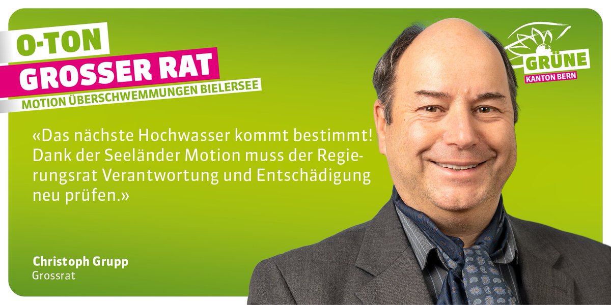 GRÜNE Kanton Bern (@gruenebern) on Twitter photo #Sommersession 🌧️ Wiederholte Überschwemmungen rund um den Bielersee: Der Regierungsrat muss nun Verantwortung und Entschädigung neu prüfen. 🗯️ <a href="/ChristophGrupp/">Christoph Grupp</a> #Sommersession 🌧️ Wiederholte Überschwemmungen rund um den Bielersee: Der Regierungsrat muss nun Verantwortung und Entschädigung neu prüfen. 🗯️ <a href="/ChristophGrupp/">Christoph Grupp</a>