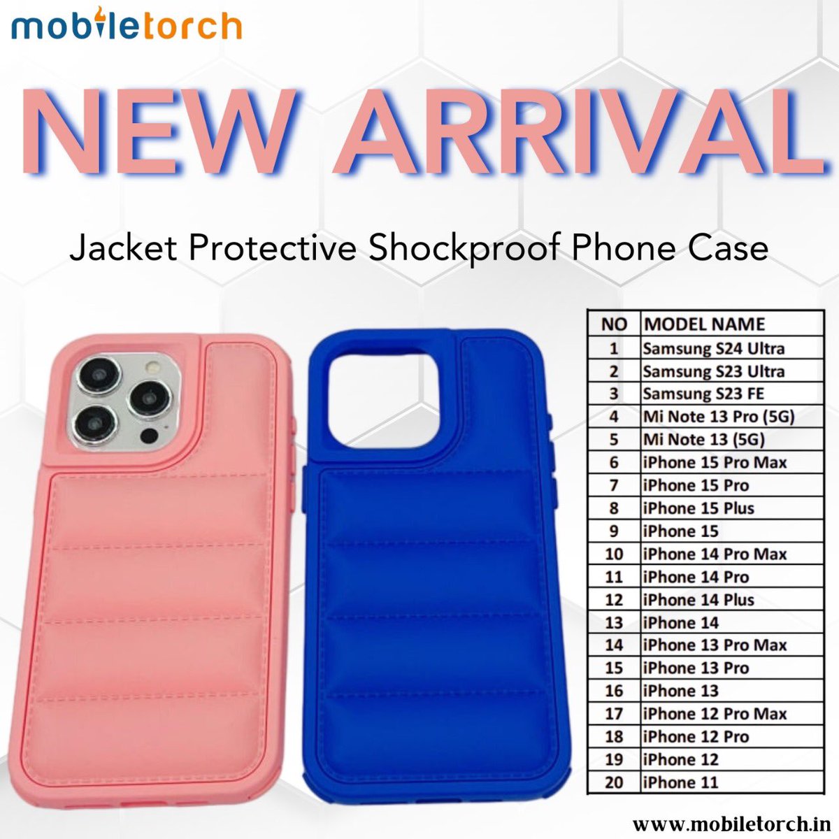 MobileTorch2222's tweet image. Elevate your phone's style with our new "Jacket" cases! 🧡📱 Shockproof protection meets vibrant colors for a look that's uniquely you. Shop the latest collection now! 

#NewPhoneCase #mobiletorch #ShockproofCase #PhoneAccessories #SamsungCase #iPhoneCase #MobileStyle #OnTrend