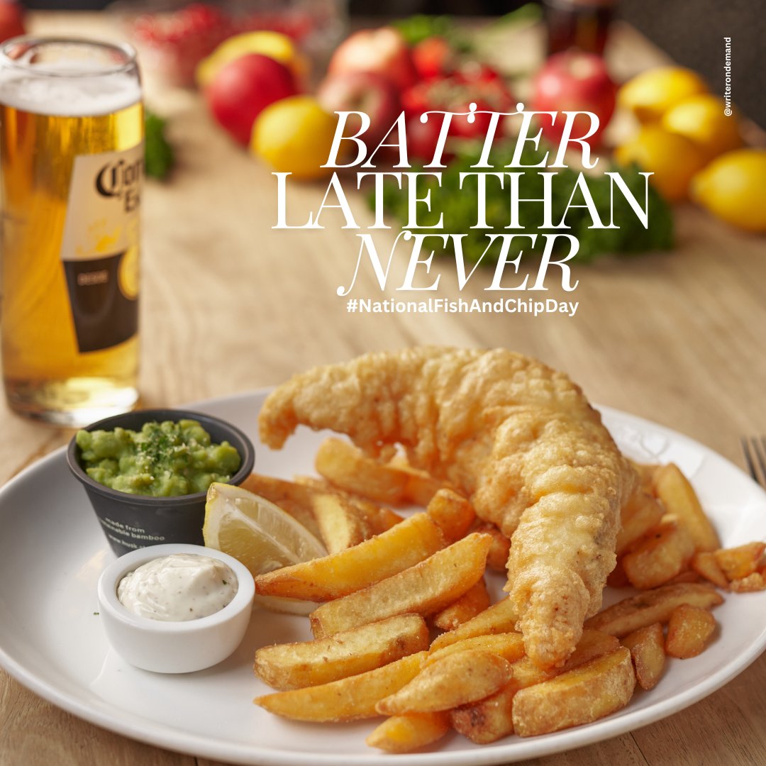 once a pun a day <a href="/OneMinuteBriefs/">One Minute Briefs ⏱️</a> #NationalFishAndChipDay