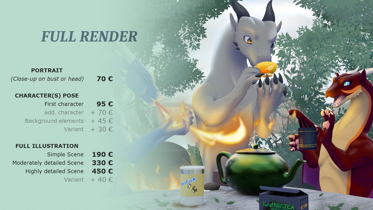 Commissions Prices - 2024
-----------------------------
Here I updated my prices. They are now more clear &amp; simple, and also mostly cheaper.

To request a commission, please, read the ToS and fill the Google form here: docs.google.com/forms/d/e/1FAI…