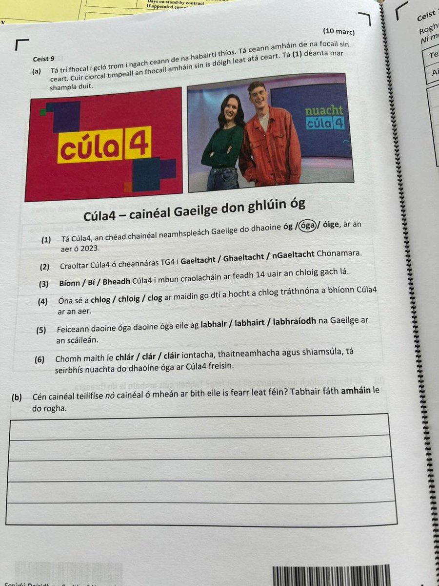 maitiuocoimin's tweet photo. Nuacht @Cula4_TG4 ar an Teastas Sóisearach 😃 https://t.co/ec9HP9x7s8