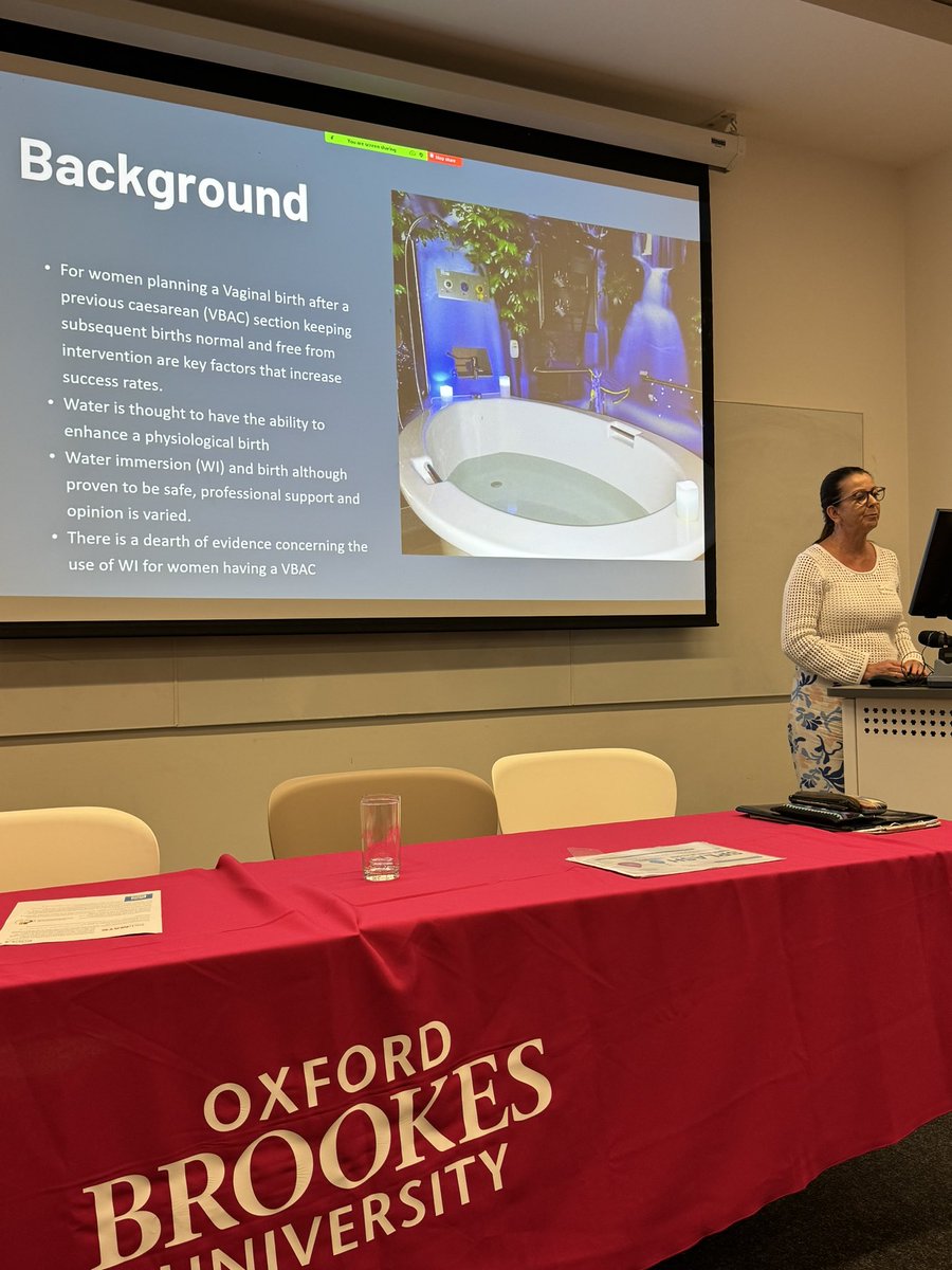 DrMeganCooperRM's tweet image. Taking the reins. Women taking back their birth experience through #waterimmersion and #waterbirth for #VBAC. @BethanTownsend3 sharing with us her groundbreaking PhD work 👏🙌 #SPLASHconference