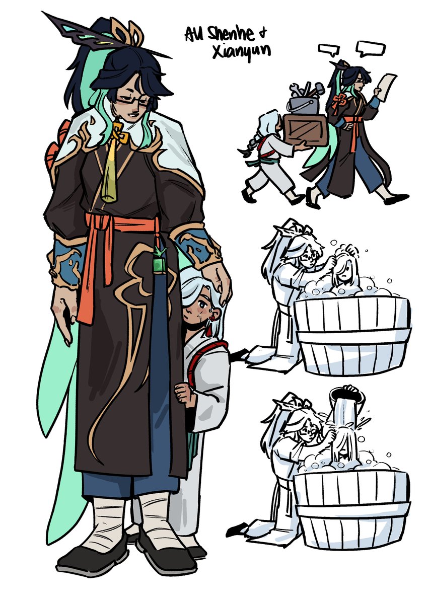 SHENHE AND XIANYUN!! i finally got to draw them <3 #shenhe #xianyun #cloudretainer