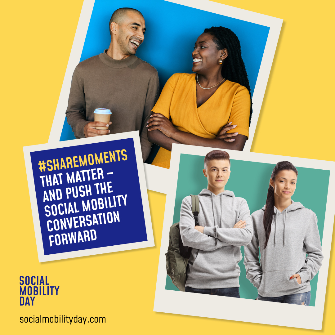 🗓 ONE WEEK TODAY! 🗓 

How will you be supporting Social Mobility Day on Thursday 13th June?

This year, we want everyone to #ShareMoments from their lives connected to social mobility.

Need assets for your pages? 📲 socialmobilityday.com/wp-content/upl…

More here 👉 socialmobilityday.com