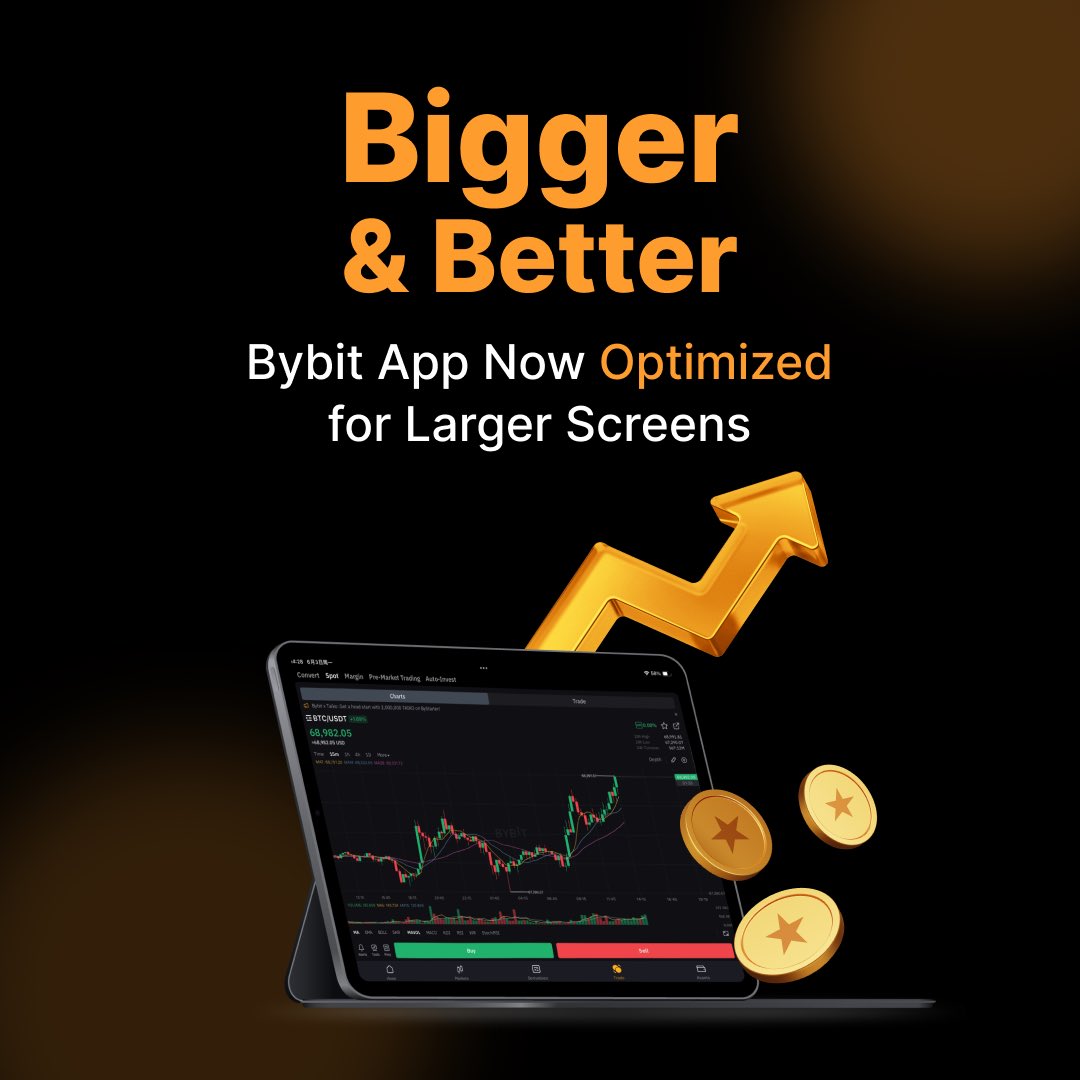 Bybit now supports pad and bigger screen devices. Check it out. Download  the same App will auto adapt in android or IOS.