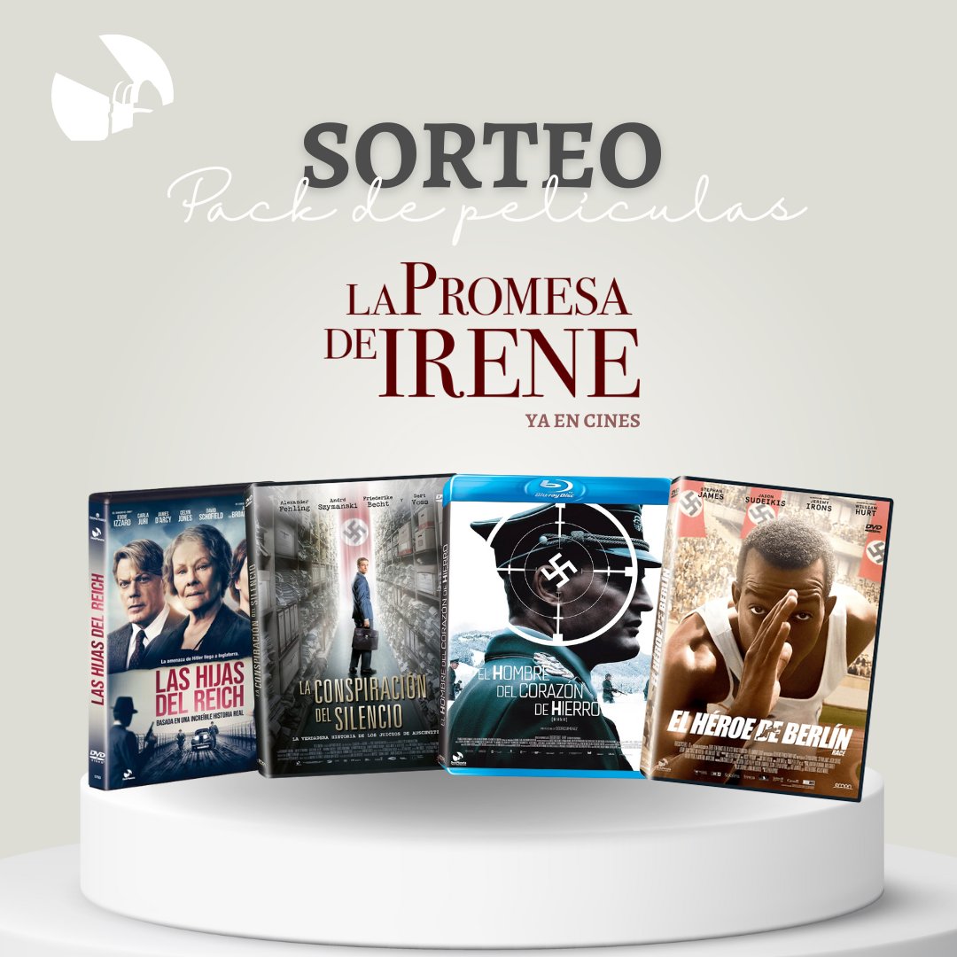DeAPlaneta's tweet photo. ¡¡NUEVO SORTEO!!

¡Con el motivo del estreno de 'La promesa de Irene' en cines, vamos a aprovechar para zambullirnos en la historia con este increíble pack de películas de la II Guerra Mundial! Para participar: 

1️⃣ Síguenos
2️⃣ Comenta con quién vas a hacer noche de pelis
3️⃣ Haz RT a este tuit

Porque hay que conocer la historia para no repetirla.