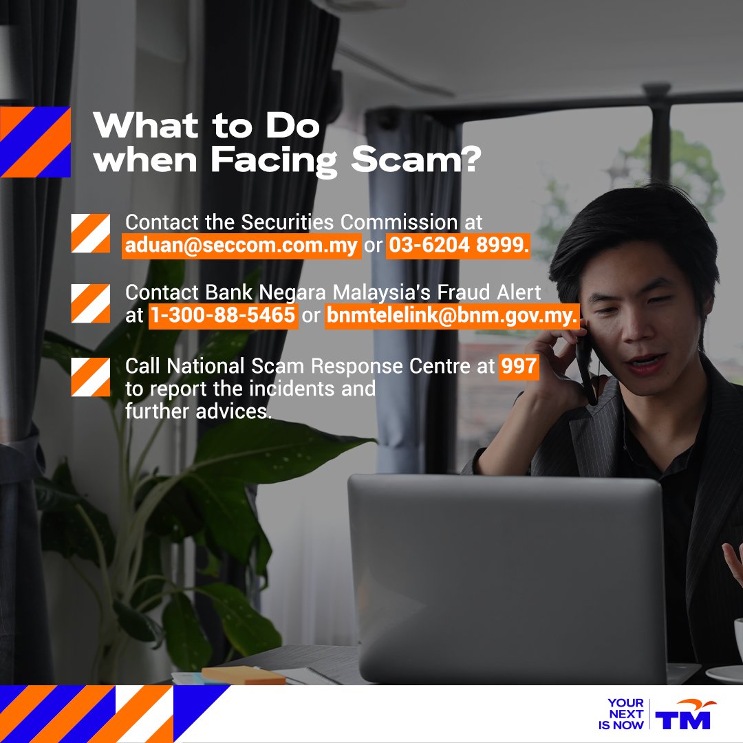 myTMgroup's tweet photo. The era of internet has enabled access to a multitude of opportunities, but it also attracts scammers preying upon unsuspecting and vulnerable individuals.
#TM #YourNextIsNow #OnlineScam #TMScamAlert #ScamSmart #JanganKenaScam #TakNakScam #NSRC https://t.co/AbhihsA0N3