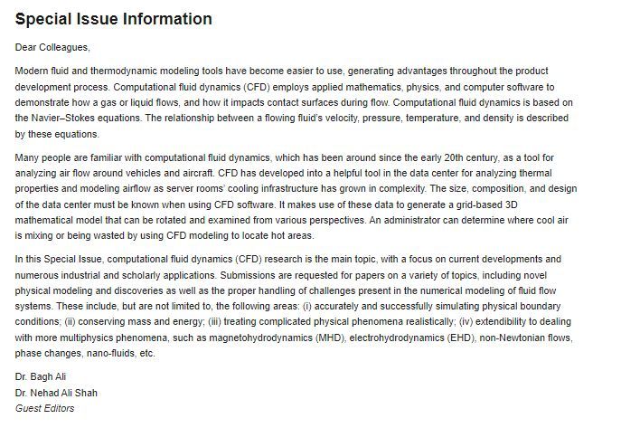 MathematicsMDPI's tweet image. The Special Issue: Advances in Computational Fluid Dynamics with Applications has published 13 papers and been viewed by 17839 times.
#computationalfluiddynamics
#nanofluidsflows
#heattransfer
buff.ly/3yGK67U
#MDPIOpenAccess @ComSciMath_Mdpi