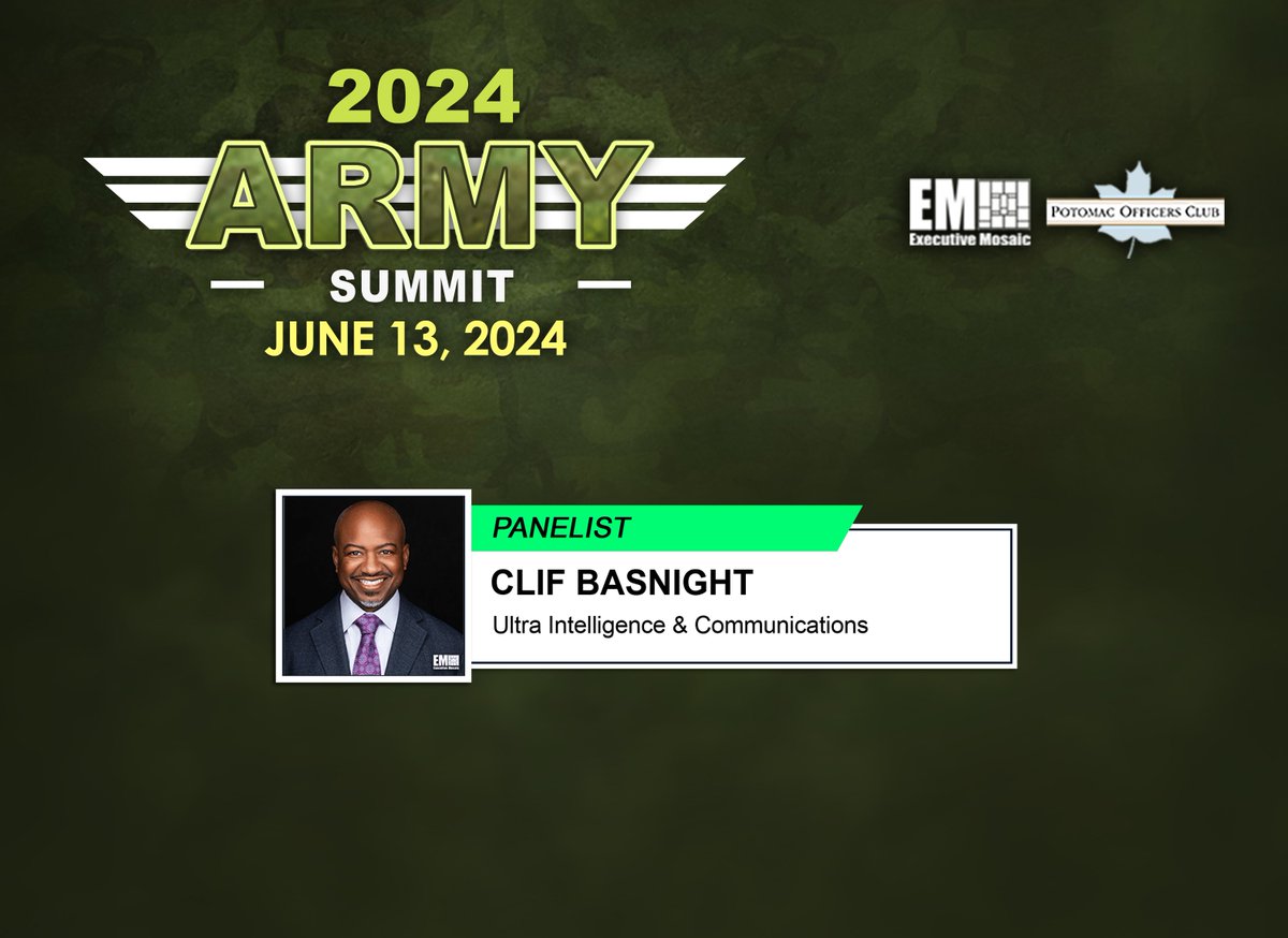 PotomacOfficers's tweet photo. 🎉 Join Clif Basnight, VP of Strategic Technologies at Ultra Intelligence & Communications, at the 2024 Army Summit on June 13, 2024!
Register now: https://t.co/au1AMVxLW4
_____
#Event #POCarmy9 #EventsinDC https://t.co/UI9pjiXesq