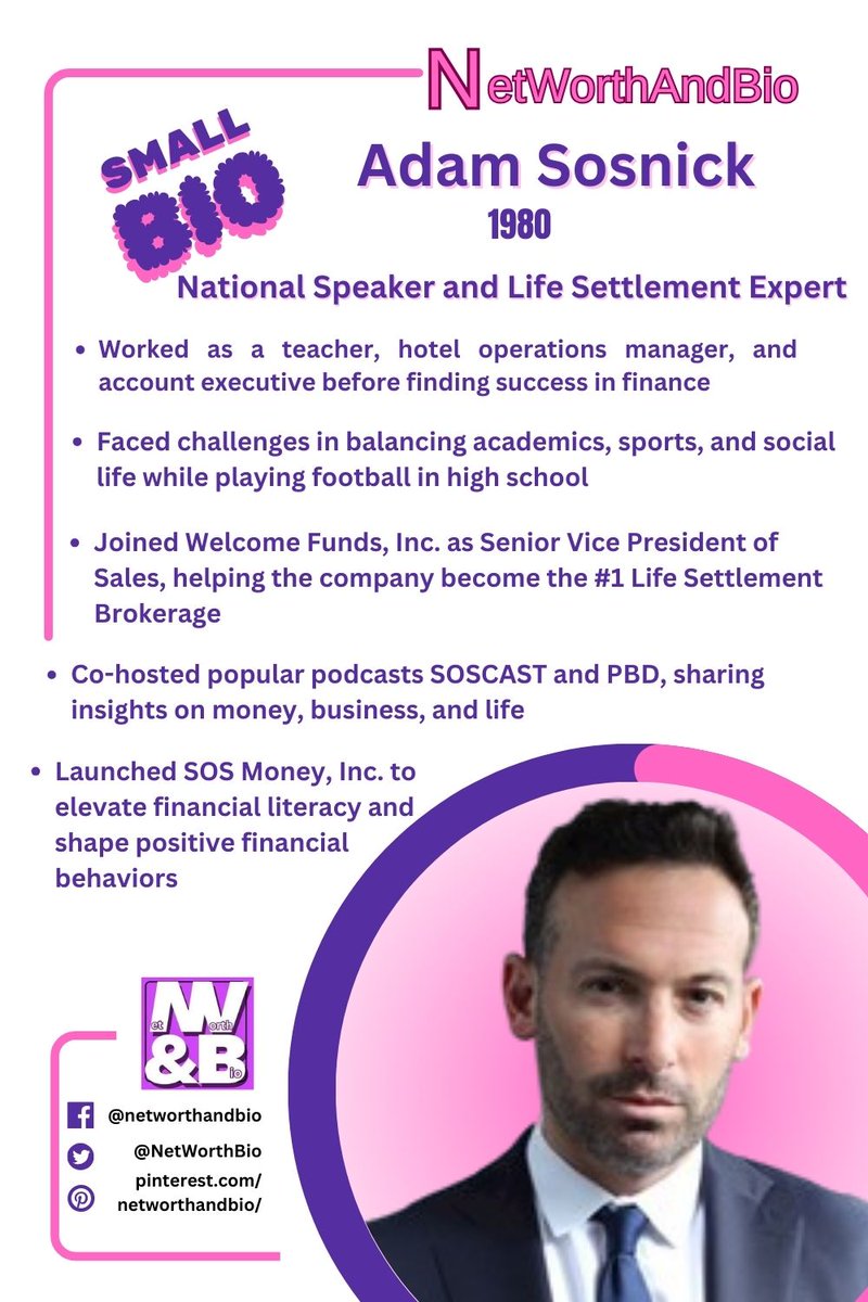 NetWorthBio's tweet photo. From teacher to millionaire! 🤑 You won't believe Adam Sosnick's incredible story! 🤯 Click to read! 👇
https://t.co/Ch6YXNlkTW
#AdamSosnick #SuccessStory #FinancialFreedom #networthandbio #nethworth #CelebrityNetWorth #CelebrityBio https://t.co/F63tXhT9ZK