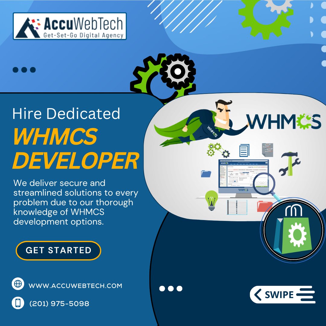 accu_web_tech's tweet image. Hire a dedicated WHMCS developer from AccuWebTech! Our experts will help you optimize your WHMCS setup for maximum efficiency and performance.💻✅
Transform your hosting business today! 🌐💼
accuwebtech.com/hire-developer…
#accuwebtech #WHMCSdeveloper #hiredevelopers #WHMCS
