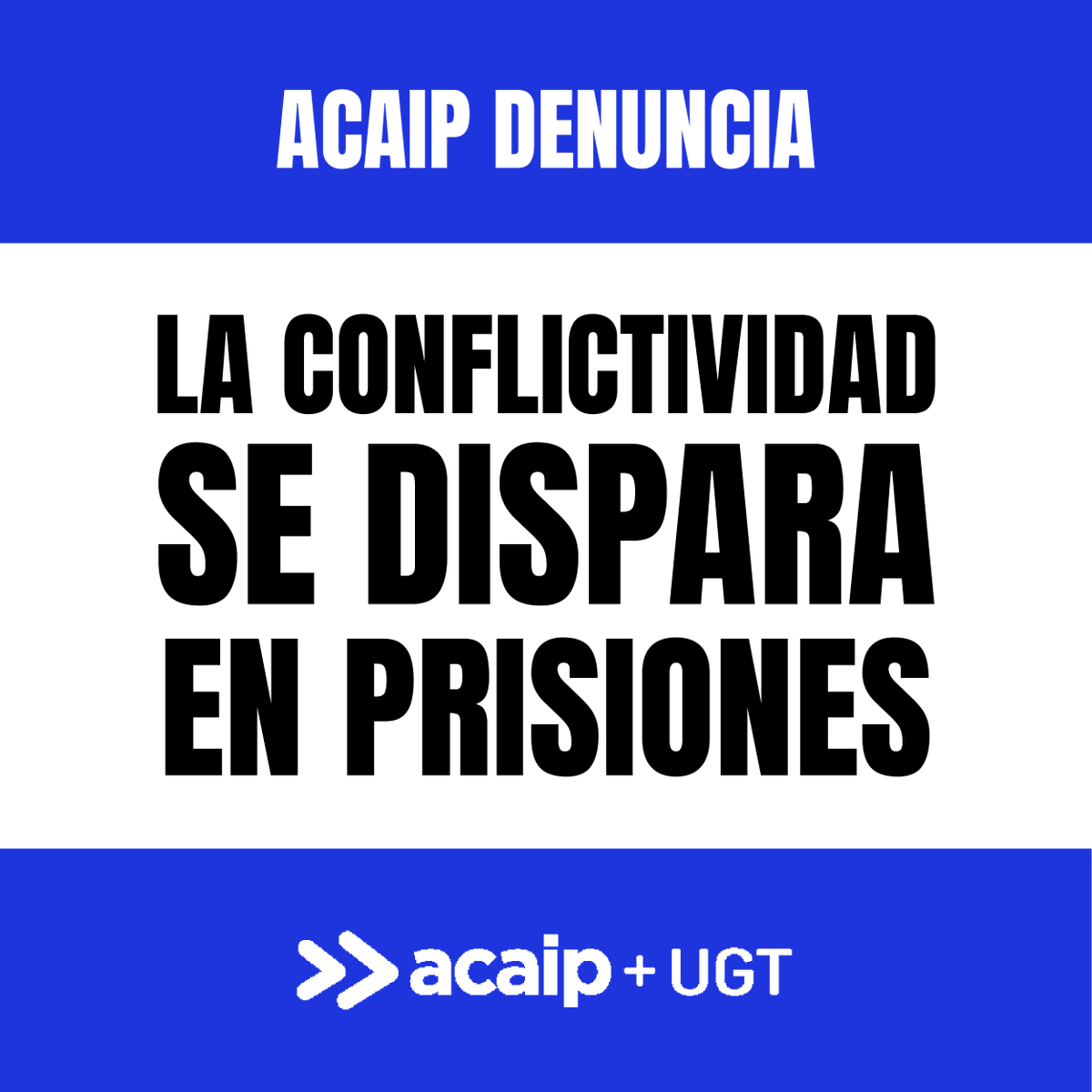 AcaipSindicato's tweet photo. LA CONFLICTIVIDAD SE DISPARA EN PRISIONES
https://t.co/RWsGUe0b2s https://t.co/iFzYqLdEjc