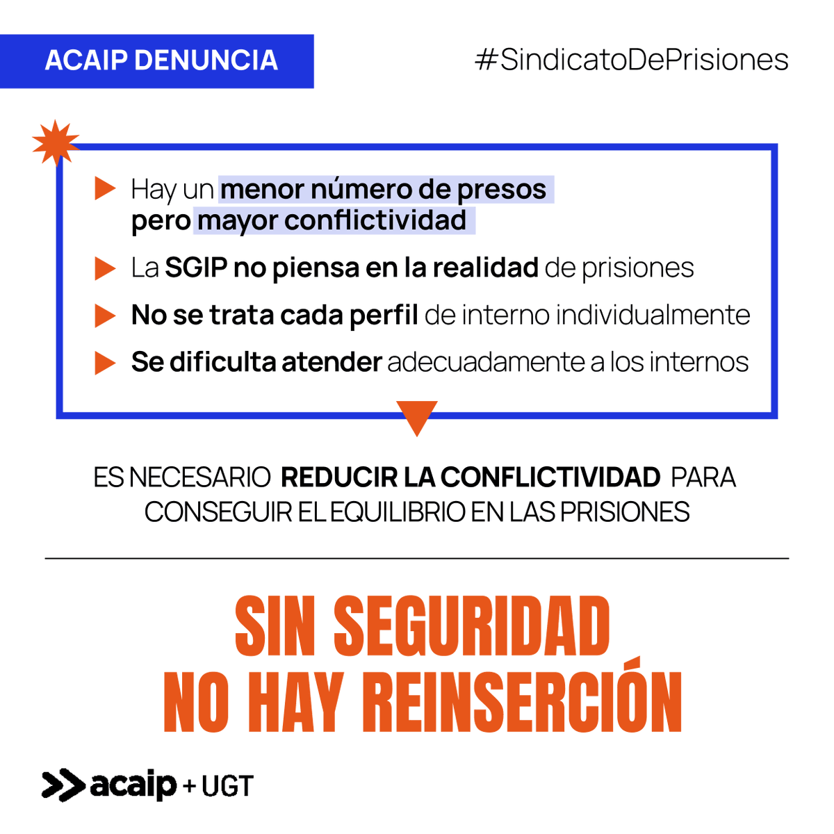 AcaipSindicato's tweet photo. LA CONFLICTIVIDAD SE DISPARA EN PRISIONES
https://t.co/RWsGUe0b2s https://t.co/iFzYqLdEjc