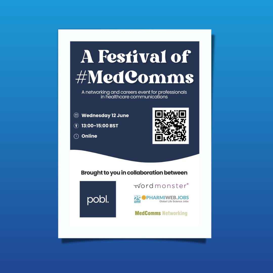 Reminder: Festival of #MedComms is almost here!🥳 

#MedCommsDay is just around the corner, and it's your chance to connect, network, and level up your career. We're so excited to attend!

Register now: tickettailor.com/events/pobl1/1… 

#VirtualEvent #Networking #CareerDevelopment