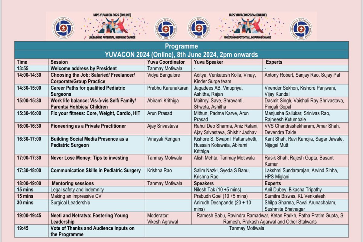 YUVACON 2024 schedule is here.

DM us to get the link 📩