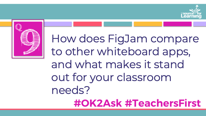 Q9: How does FigJam compare to other whiteboard apps, and what makes it stand out for your classroom needs?

#OK2Ask
#TeachersFirst
