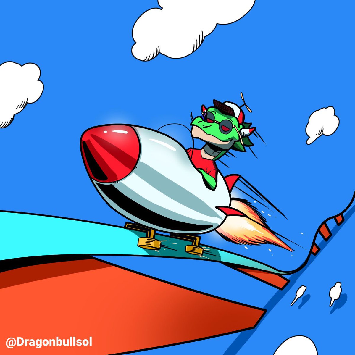 DragonBullSol's tweet photo. GM! Together we ride the skyrocket! 

Nothing is left behind, together we rise to the top 🚀🐉 

#DragonBull #DBull #SolanaMeme https://t.co/3AydXxasAv