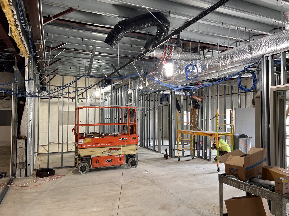 ManitowocTool's tweet photo. Progress continues at @ManitowocTool!

#Facilityaddition
#Officeremodel
#Plantorganization https://t.co/l5GXvIsDlV