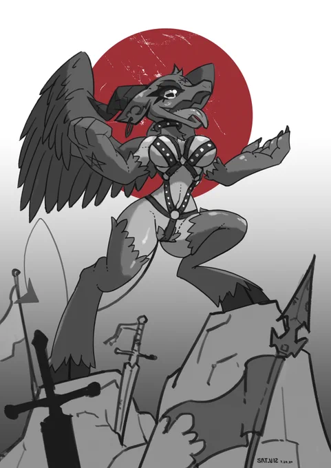 昔に描いた悪魔っ子 