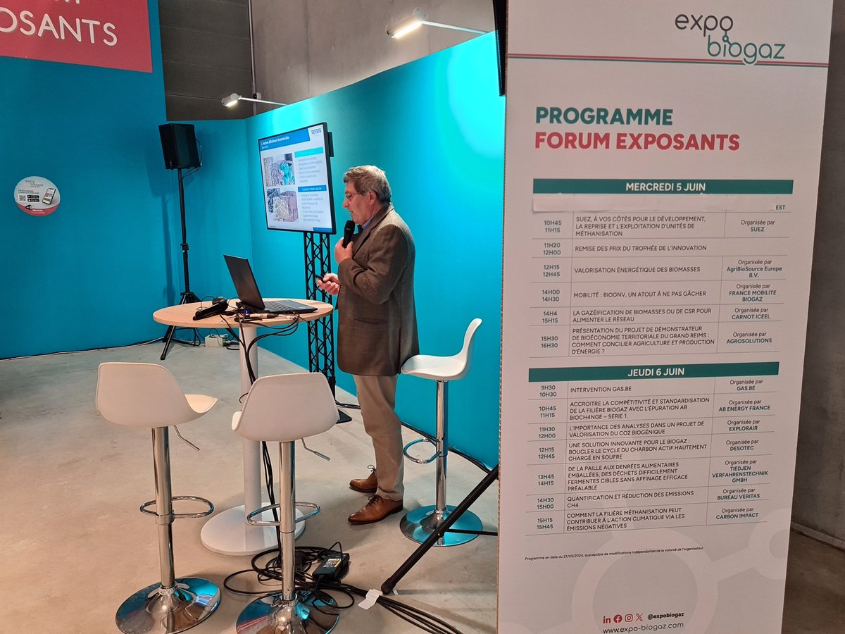 Expobiogaz (@expobiogaz) on Twitter photo Le Forum Exposants, 15 interventions en 2 jours !💡
Lors de ces deux journées, l'espace était dédié à des prises de parole des entreprises exposantes pour valoriser un projet, un produit ou un service.💪
Laquelle vous a interpellée ?
#expobiogaz #expobiogaz2024 #biogaz Le Forum Exposants, 15 interventions en 2 jours !💡
Lors de ces deux journées, l'espace était dédié à des prises de parole des entreprises exposantes pour valoriser un projet, un produit ou un service.💪
Laquelle vous a interpellée ?
#expobiogaz #expobiogaz2024 #biogaz