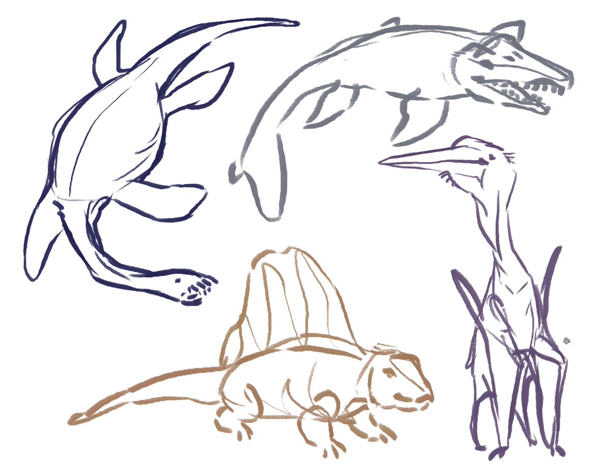 Some dinosaurs (and non-dinos) I drew