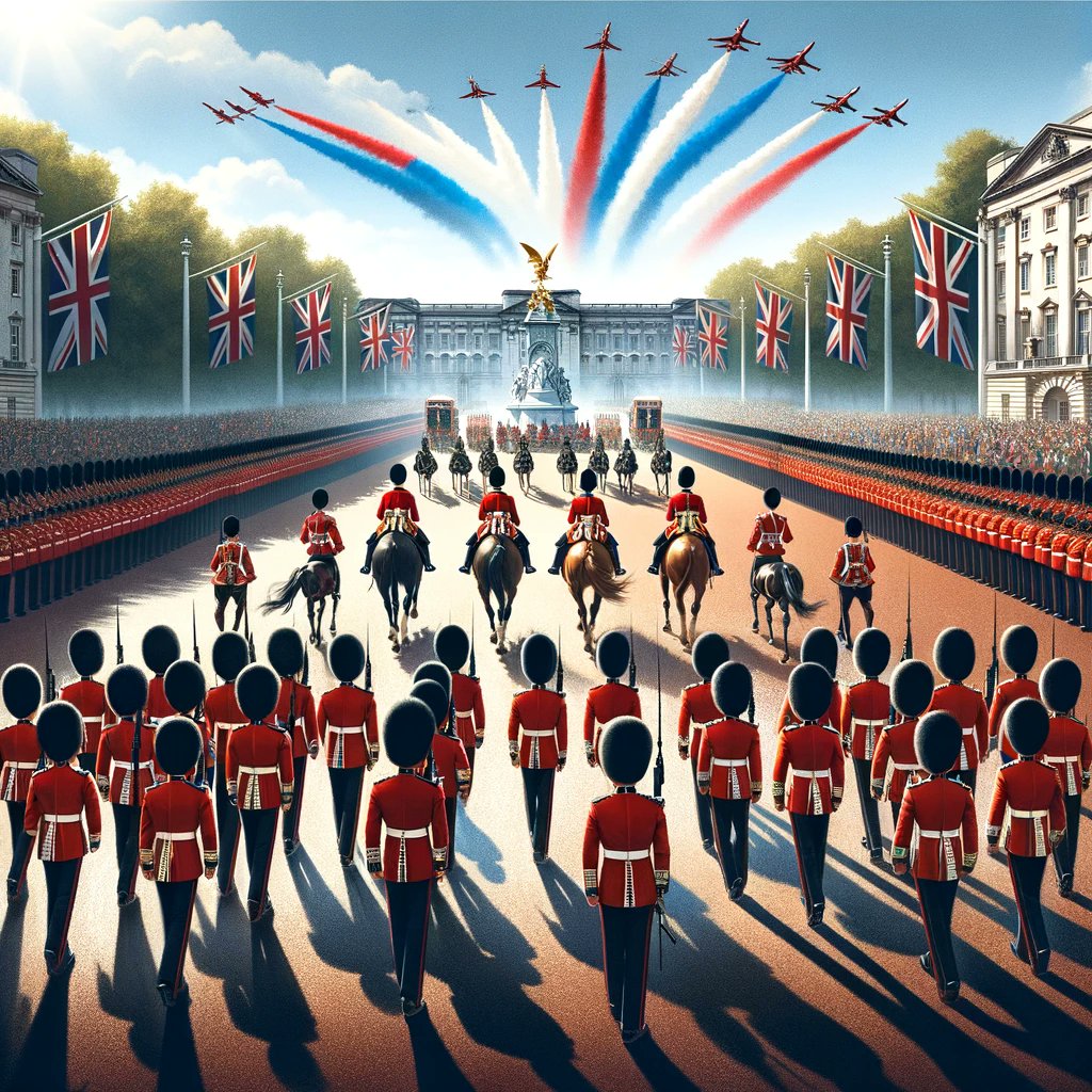 medigig's tweet photo. 🎉 Today, we celebrate Trooping the Colour, an iconic British tradition dating back over 260 years. Join #MediGIG in honouring this splendid event, showcasing the best of British heritage and pomp. 🏰👑#TroopingTheColour #BritishTradition 🇬🎊 https://t.co/U6ccYX3yEI