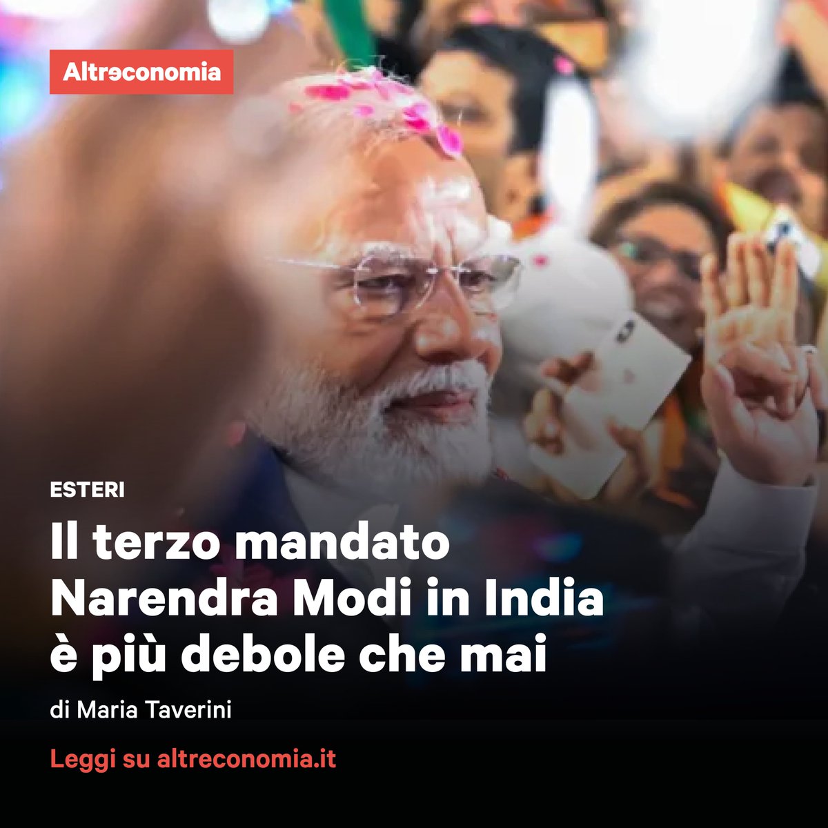 Alle elezioni politiche in #India il partito nazionalista di Narendra #Modi, pur prevalendo, non ha sfondato e anzi ha perso seggi. I temi sociali hanno prevalso rispetto ai toni polarizzanti del governo. Da dove può ripartire l’opposizione

👉altreconomia.it/il-terzo-manda…